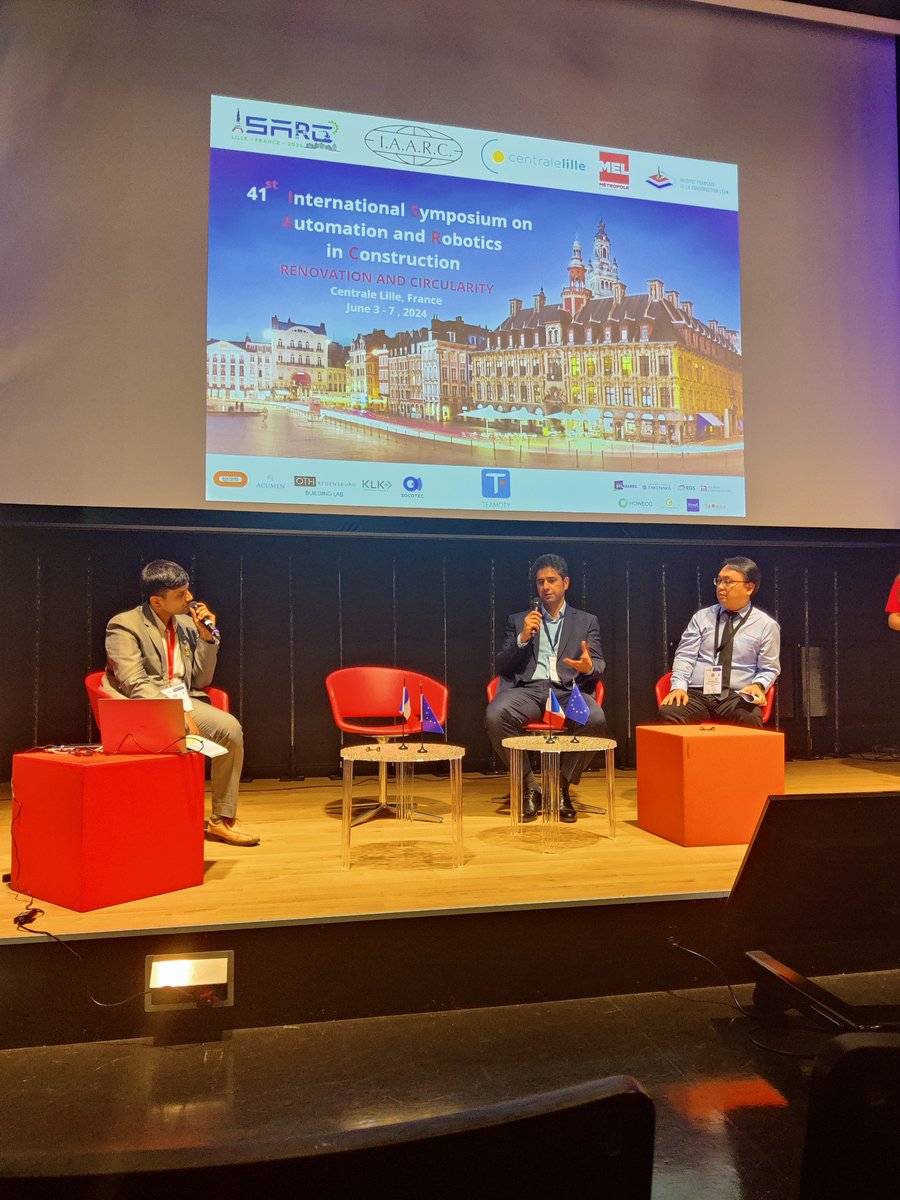 robetarme's tweet photo. 🌍 "Towards shotcrete process simulation to support robotic operation" was the title of the @SyddanskUni  presentation of their achievements in the @robetarme  at the 41st International Symposium on Automation and Robotics in Construction. 🌍🤖

https://t.co/qdKeaGAH3p https://t.co/CFgOBioRWy