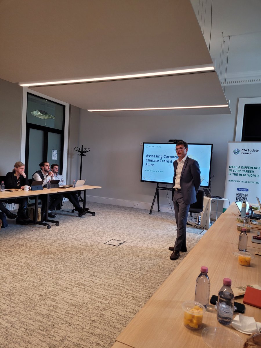 CFAFrance's tweet photo. Lunch'n Learn with @clarityai

Assessing the credibility of corporate climate transition plans through AI https://t.co/gg7yaZqJdI