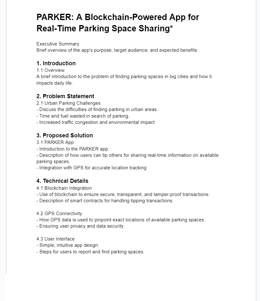 The_GoldenAss's tweet photo. 2. PARKER: A Blockchain-Powered App for Real-Time Parking Space Sharing* #PARKER #Blockchain #App #RealTime #Parking #SpaceSharing #RWA #CRYPTO #dev #lookingforadev https://t.co/jPUo5nGlYF