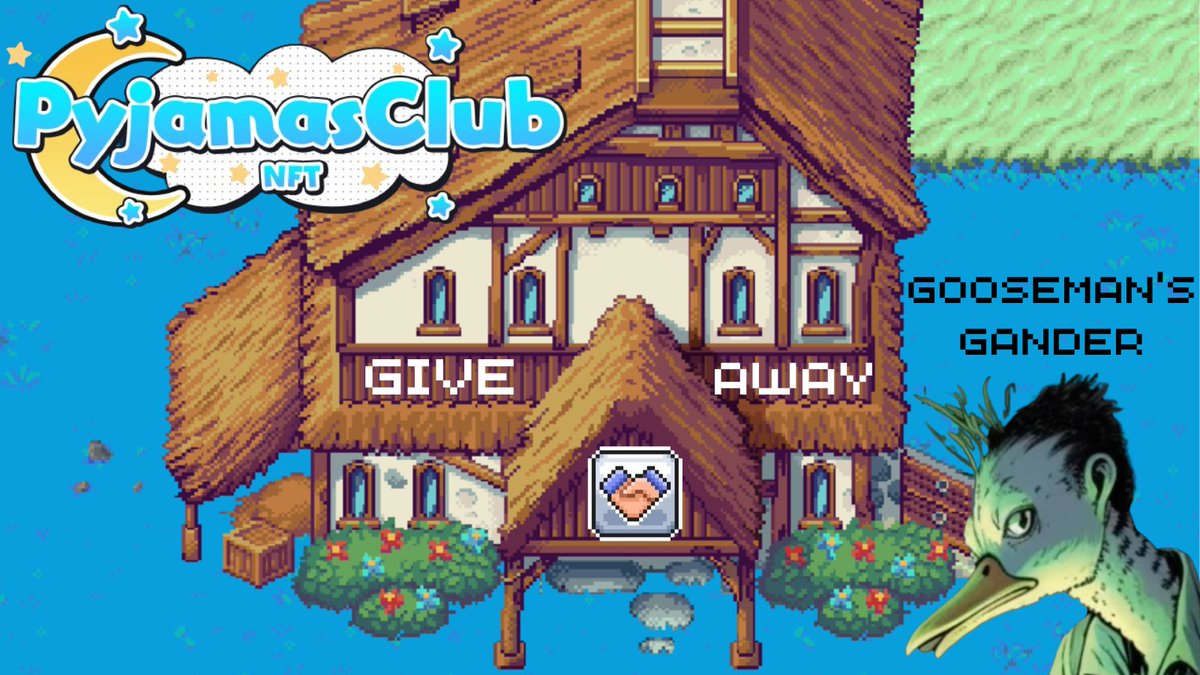 DDhardesh's tweet photo. Gooseman's Gander X Pyjmas Club NFT Giveaway! 

To participate, simply follow the requirements: 

Follow @Pyjamasclub,@Dreycula_pixels and @DDhardesh 

Repost Tag 3 friends that plays pixel 

Prices: 
1st. 1 White List Spot + 1 mimo nft + 100k 
2nd. 1 White List Spot+ 1 Chibi nft + 75k 
3rd. 1 White List Spot + 75k 
4th. 1 White List Spot + 50k 
5th. 1 White List Spot + 50k 
6th. 1 White List Spot + 50k 
7th. 1 White List Spot + 50k 
8th. 1 White List Spot+ 50k 
9th. 1 White List Spot 
10th. 1 White List Spot
