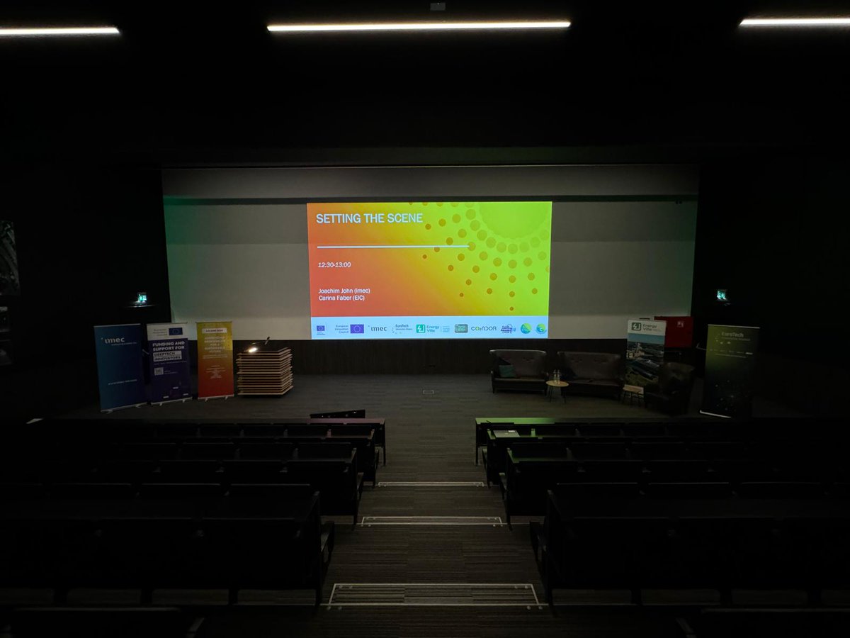Everything is ready to start at #EICSolarToX! The event will kick off with Carina Faber (<a href="/EUeic/">European Innovation Council</a>) and Joachim John (<a href="/imec_int/">imec</a>) setting the scene – CCU, Power-to-X, Solar-to-X, what's the situation right now? Follow this thread and the hashtag for live updates!