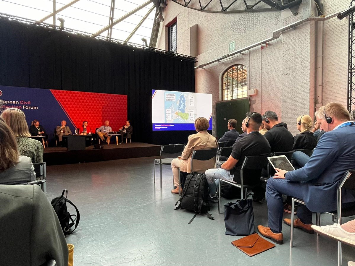 serafino4's tweet photo. Our member @NejcSmole is speaking at #EuropeanCivilProtectionForum on ‘Bridging the Gap between local and EU level Response: Regional Cooperation in Disaster Management’ 🌍
#ClimateChange #naturalrisk https://t.co/aU1RZBE56b