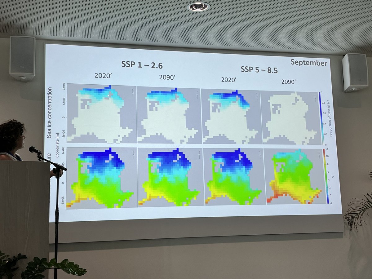 sheilaheymans's tweet photo. Session 4 of #Ecopath40 on climate change, social etc and ensemble modelling starts with a talk by Marcela Nascimento on the Barents Sea https://t.co/CFRLKYW1DF