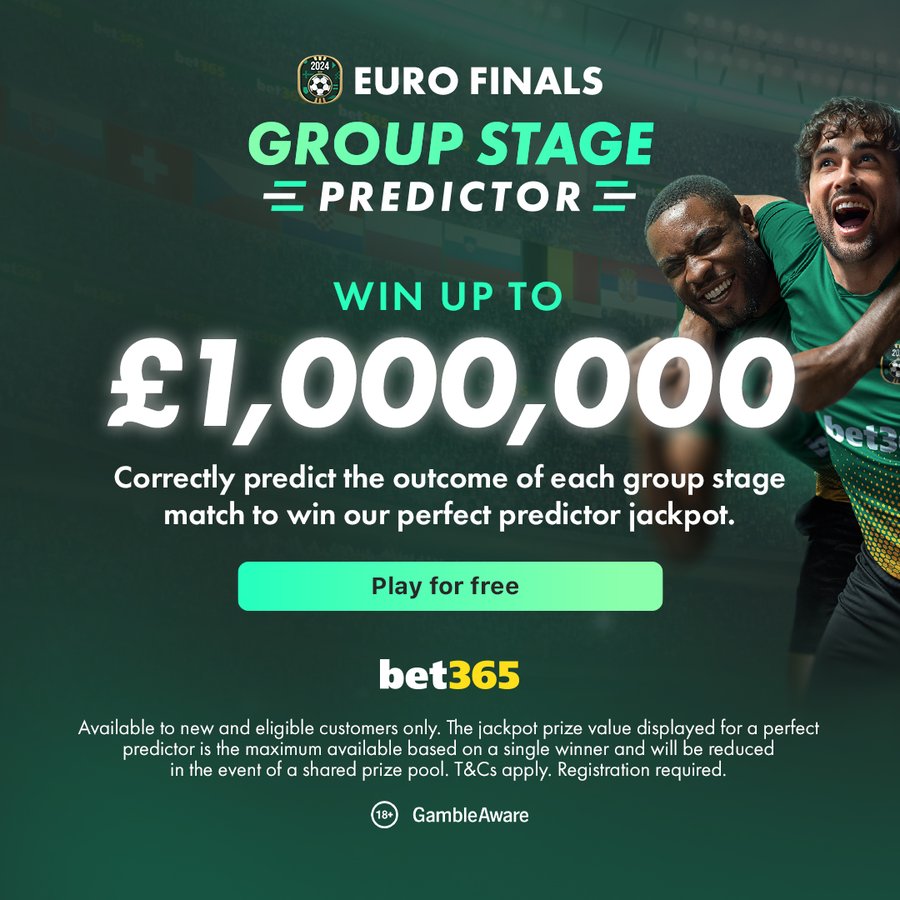 bet365 euro 2024 predictor - win £1,000,000