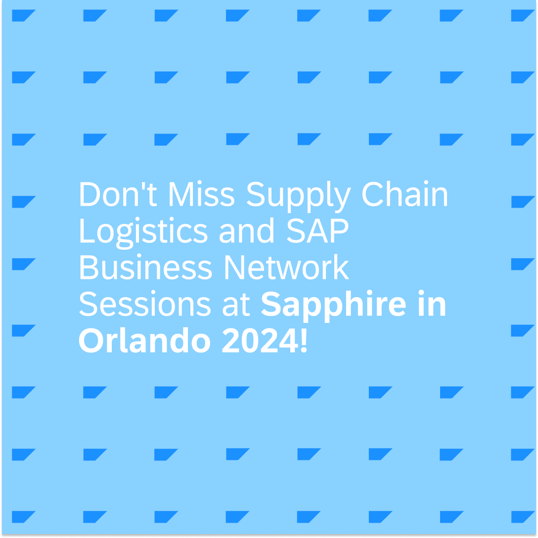 Erivial's tweet photo. Don't Miss Supply Chain Logistics and SAP Business Network Sessions at Sapphire in Orlando 2024! Join us as we countdown to the SAP Sapphire &amp; ASUG Annual Conference in Orlando! Browse our session catalog now and start building your personal agenda!

👉 https://t.co/QotGF5qOSq https://t.co/10oc5teilb