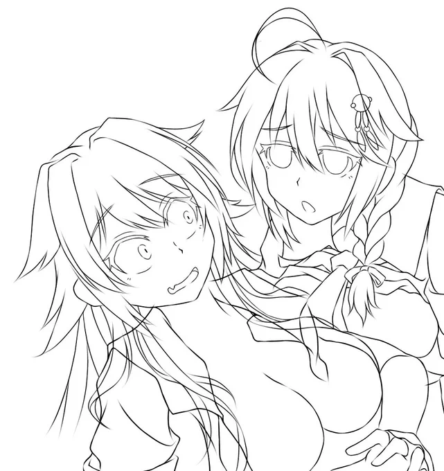 長髪の作画はめんどいな(‾▽‾;) 