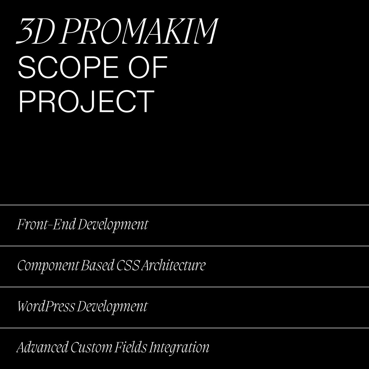 3D Promakim offers industrial 3D production technologies with advanced materials and develops customized solutions. At Basework, we created a flexible and high-performing website that reflects 3D Promakim’s innovative approach.