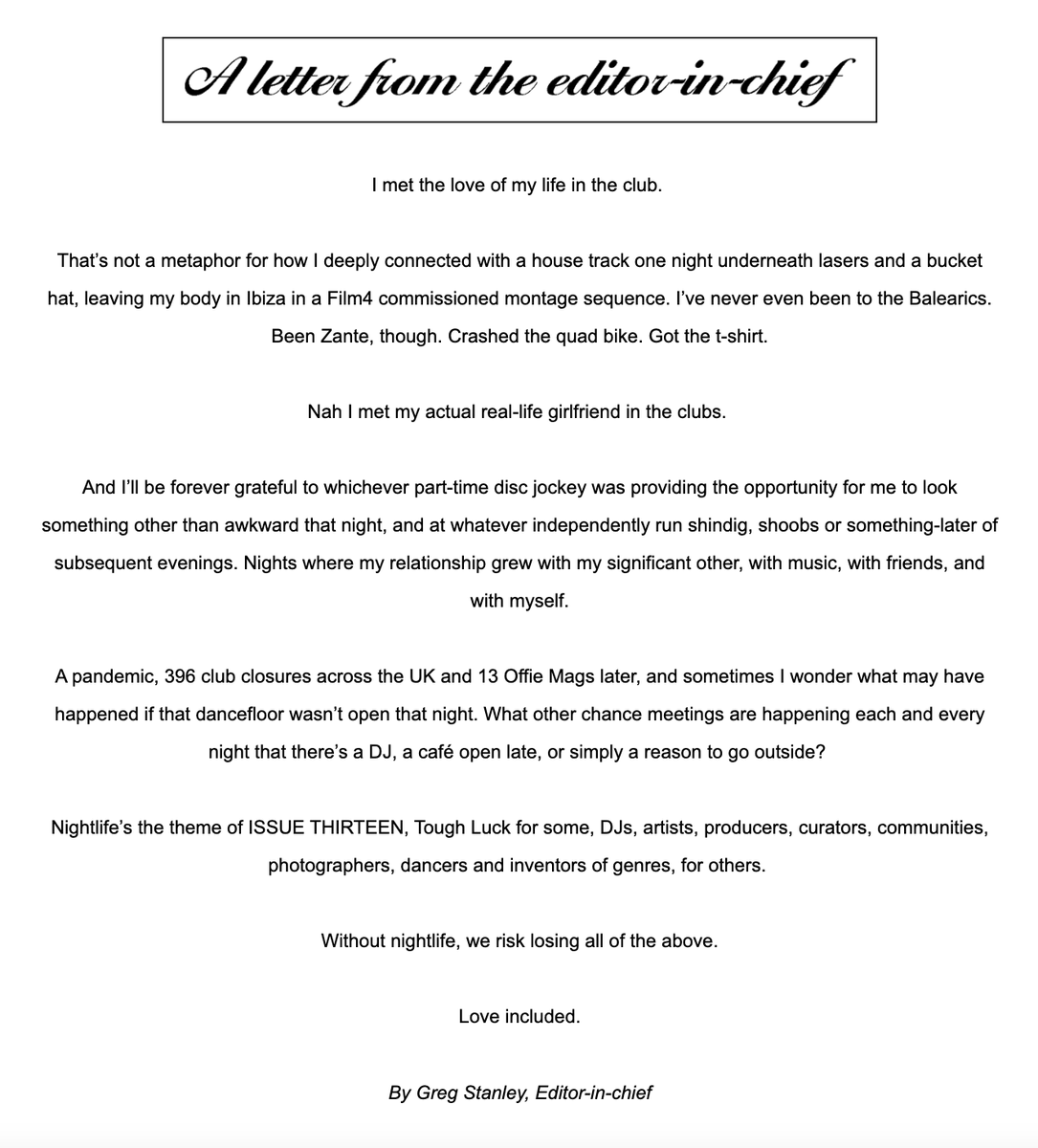 offiemag's tweet photo. Our Editor's Note from ISSUE THIRTEEN 💕 https://t.co/g8FySxDFzj