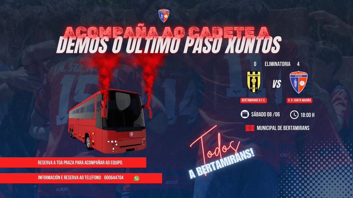 Este sábado, o noso Cadete A xógase o partido máis importante da tempada: o último enfrontamento do play off de ascenso á División de Honra. 

Demos o último paso xuntos! 

❤️#sementevermella