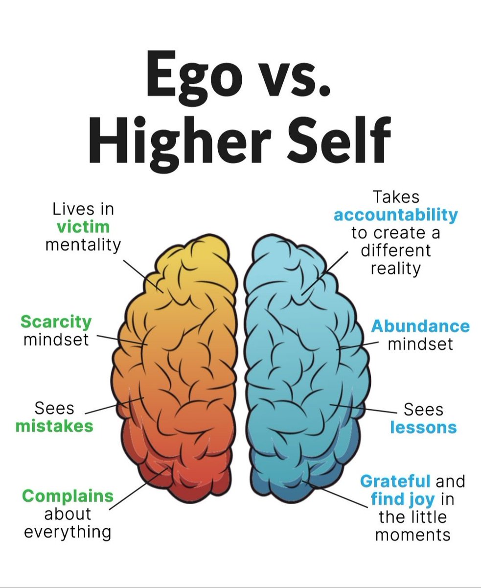 SeekWiser_'s tweet photo. Ego Vs. Higher Self https://t.co/h6000caepA