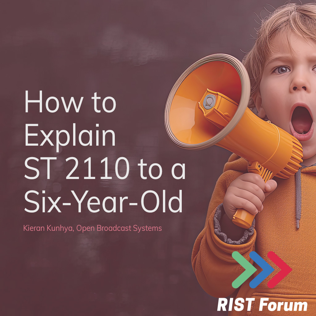 RISTForum's tweet image. 💥 New Video: How to Explain ST 2110 to a 6-Year-Old 🎥

Kieran Kunhya from RIST member @openbroadcastsy makes explaining ST-2110 so simple you'll be able to bring it along to your next dinner party.😁

By @AIMSAlliance for its @NABshow #IPSHOWCASE

tinyurl.com/4fsk7p95