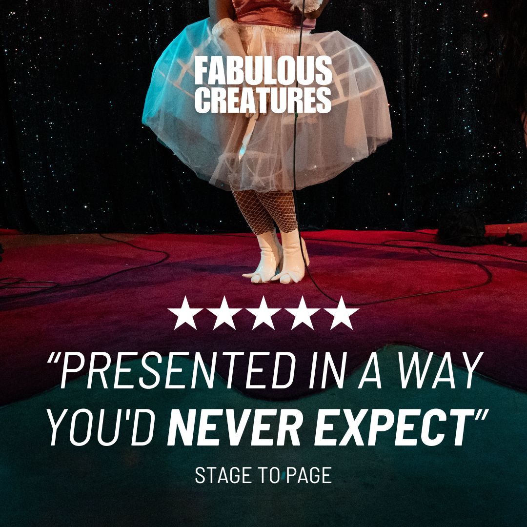 More fabulous reviews for Fabulous Creatures!⭐⭐⭐⭐⭐  
'Fabulous Creatures is a unique fusion of ancient myth and modern elements, with a fresh breeze of youth, extravagance, bold humour , and unexpected visuals.' - <a href="/stagetopage/">Stage to Page</a> 

→ Playing until 15 June