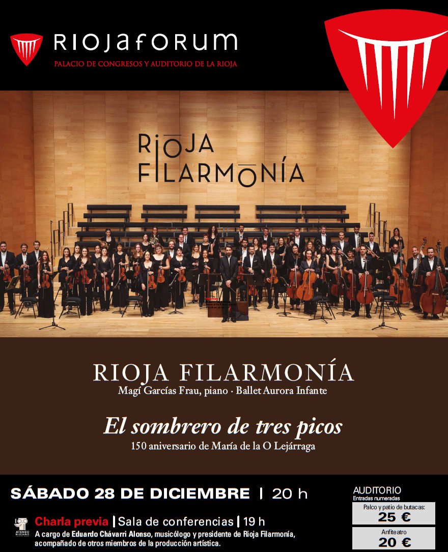 🟣150 aniversario María de la O Lejárraga (1874-1974)

😍Muy felices de poder anunciar nuestro próximo gran proyecto en <a href="/Riojaforum/">Riojaforum</a> el próximo 28 de diciembre, fecha exacta del 150 cumpleaños de <a href="/MariaLejarragaG/">María Lejárraga</a>:

🎫 Entradas ya a la venta: entradas.com/event/rioja-fi…