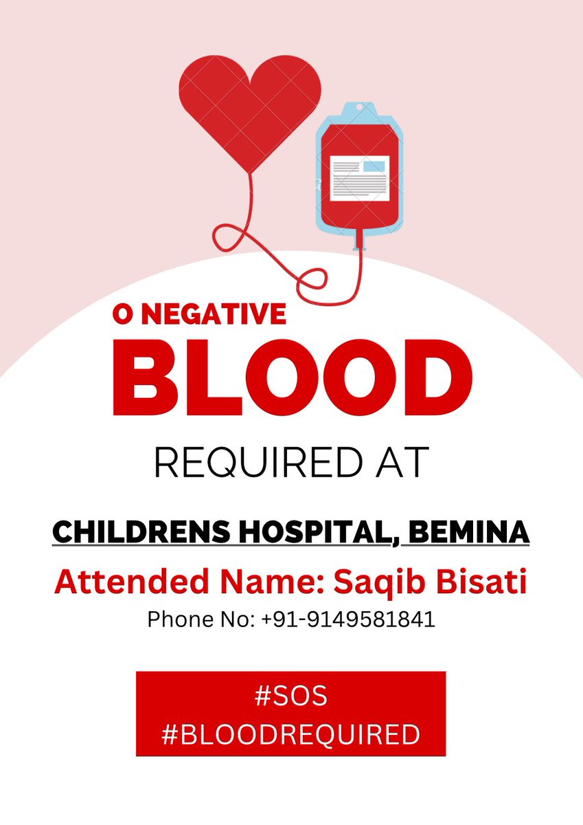 kashmirwakeup's tweet photo. O negative Blood required at Children's hospital 
@RuhullahMehdi @parawahid @sujitpchauhan @rjnasirkashmir @rj_vijdan @YusraHussain09 @rjrafiqofficial @rjrafiqofficial https://t.co/L0zCr59BvK