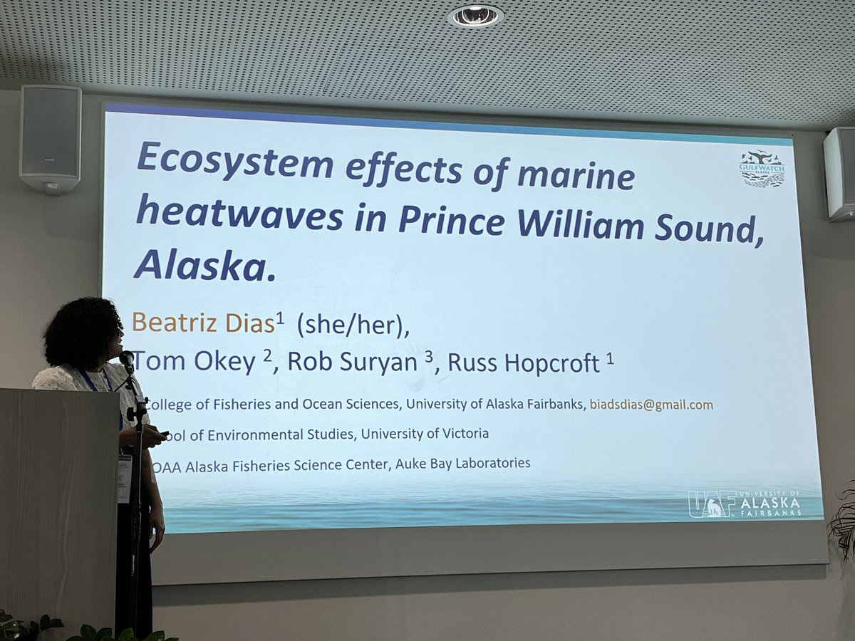 sheilaheymans's tweet photo. @BONUSBluewebs Beatriz Dias talks about marine heatwaves in Prince William Sound, Alaska - https://t.co/554I3s3nRC