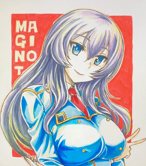 #女の子のピースを見せ合うタグ('ω' ) 