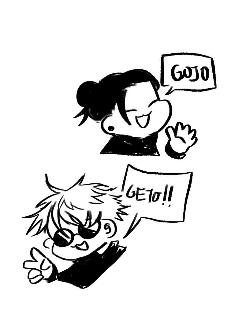 My doodles with this new brush. Fem choso and satosugu