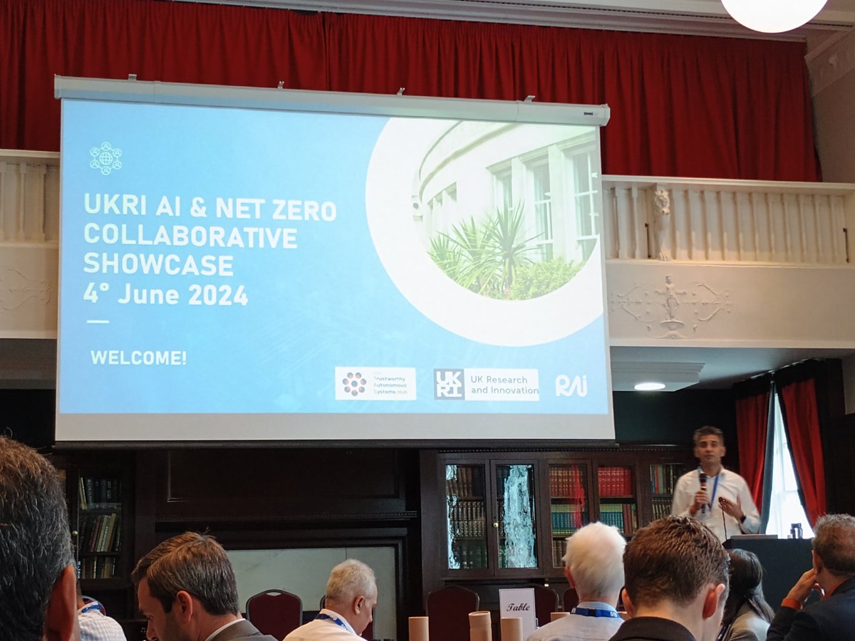 Jayati Deshmukh (@jayati2512) on Twitter photo UKRI AI and Net Zero Collaborative Showcase begins.
Prof. Gopal <a href="/gramchurn/">Gopal Ramchurn</a> opens the showcase and presents about #ResponsibleAI <a href="/responsibleaiuk/">Responsible Ai UK</a> UKRI AI and Net Zero Collaborative Showcase begins.
Prof. Gopal <a href="/gramchurn/">Gopal Ramchurn</a> opens the showcase and presents about #ResponsibleAI <a href="/responsibleaiuk/">Responsible Ai UK</a>