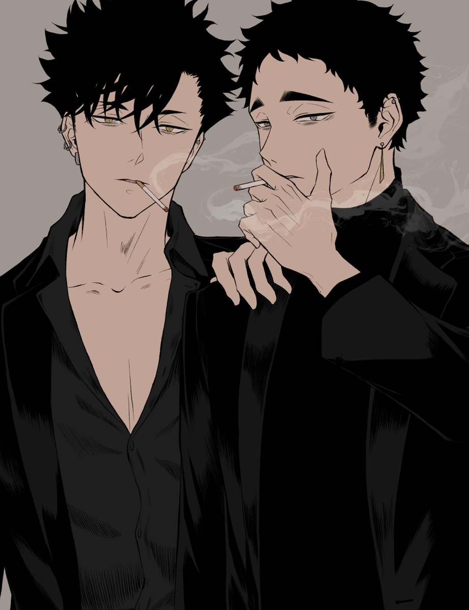 kamitasu818's tweet photo. 松川が吸ってるとすぐ火貰いに行く黒尾さん（※ﾏ/ﾌｨ/ｱ/ﾊﾟ/ﾛ） https://t.co/WfH4mpTVIm