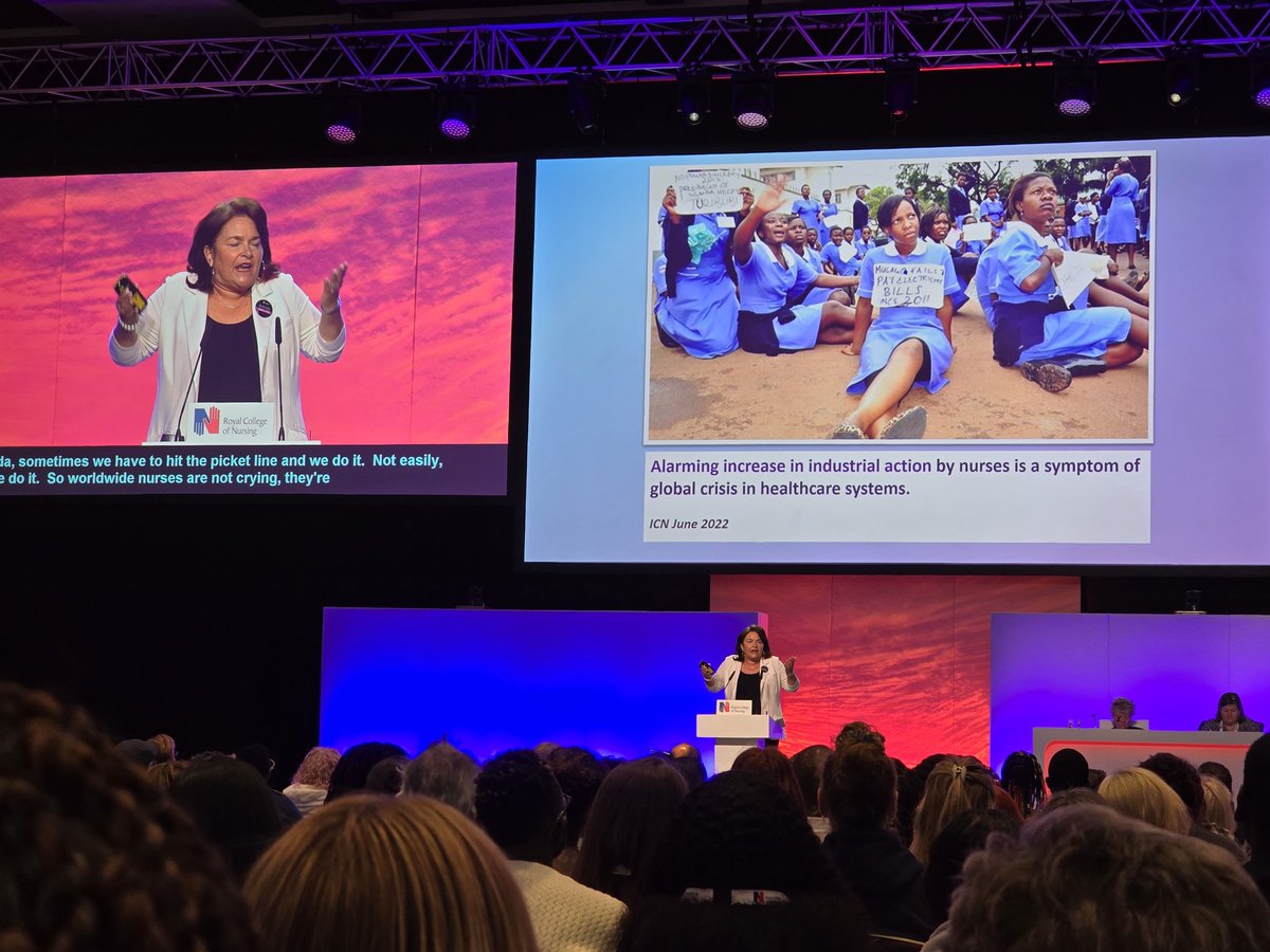 Linda Silas of <a href="/CFNU/">Canada's Nurses</a> giving a rousing speech on Nurses speaking up and demanding respect for our profession and our patients.  Time to be spicy and feisty and talk about solutions not just problems!  #RCN24