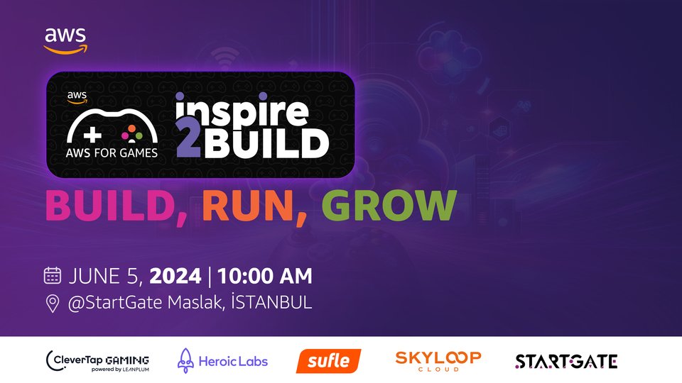 CleverTap's tweet image. Just 1️⃣ day to go to #Inspire2Build Turkey, in partnership with @AWSGameTech. Don’t miss Samer Saad as he shares expert insights on achieving the harmony between keeping players hooked and driving revenue. 💵 Let’s build, run, and grow together! 🚀

#AWSforGames #CleverTap