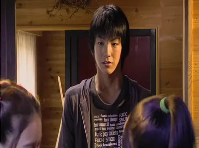 YandereTotodile's tweet photo. PLEASE, someone find us this shirt.  This is Keiichi's "Fuck Everything" shirt from the live-action movie.  If someone could legit find us some way to get it, that'd be amazing.  

If no one can, I definitely want to try and get some of them made, maybe add new phrases on it too https://t.co/l82tSIxEoa