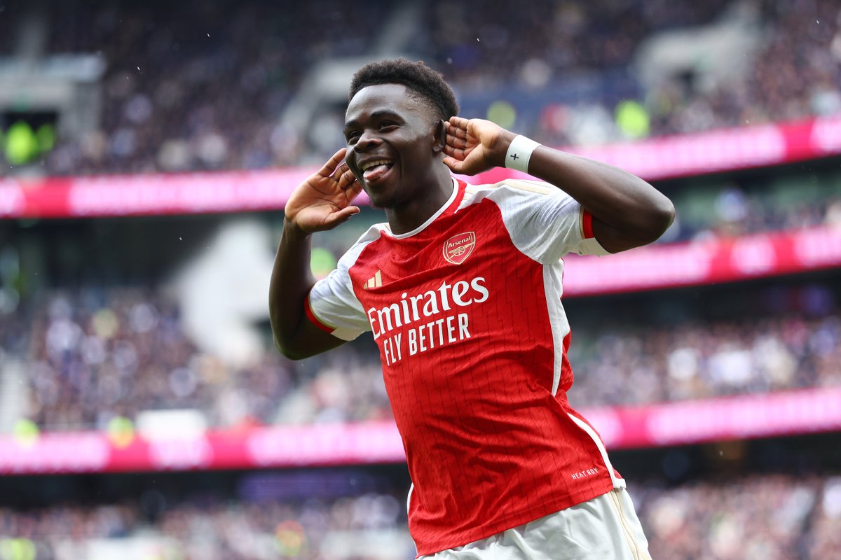 Arsenal's tweet photo. Bukayo's brilliance ✨

10 times our number 7 put on a show this season | A thread 🧵 https://t.co/5tGwcgzBZt
