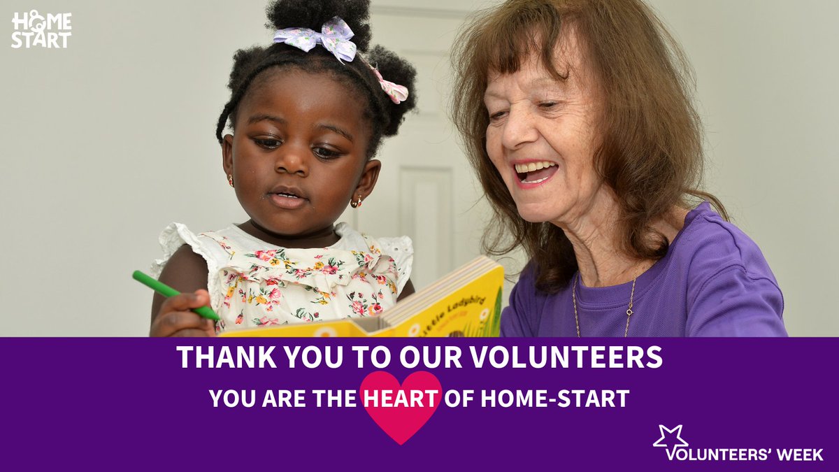 Our volunteers have played an incredible role in supporting families over the past year. They are the beating #HeartofHomeStart and we want to say #ThankYou to them this #VolunteersWeek. #HomeStartVolunteer #homestartsutton