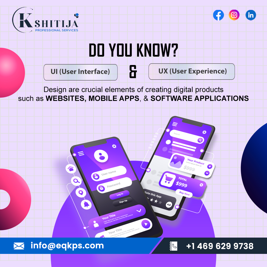 Kshitijaservice's tweet photo. Enhance your digital presence with exceptional UI and UX design! Use user-focused design to take your websites, mobile apps, and software to the next level.
Let's chat! Schedule an appointment today by calling Dallas at +1 469 629 9738.
#UIDesign #UXDesign #softwareapplications https://t.co/vlCkqC3vqz