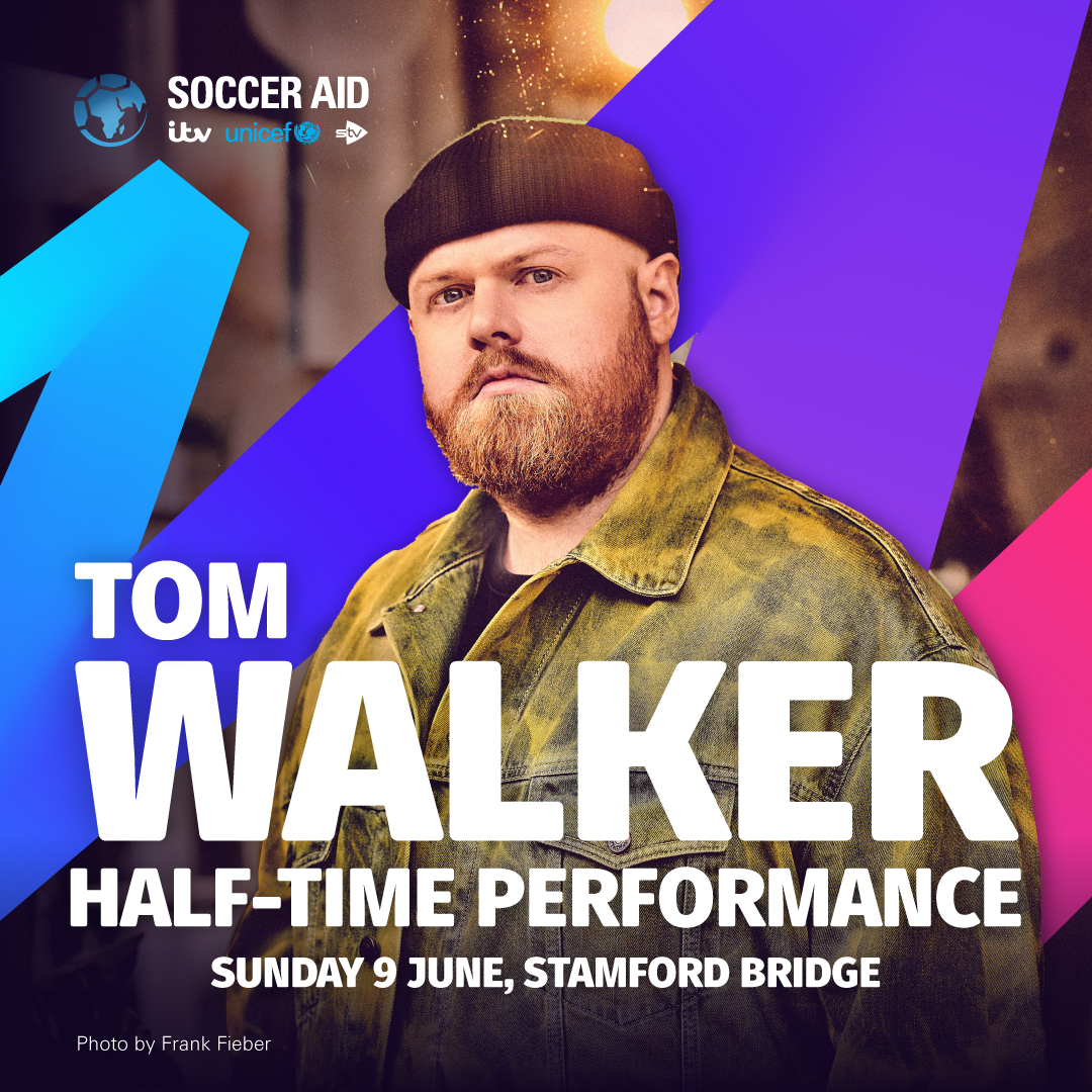 Your 2024 half-time performance 🏟️ Welcome, Tom Walker! 🫡 Additional tickets just released via Club Chelsea: bit.ly/3Rcc55Q 🎟️ @IamTomWalker | #SoccerAid