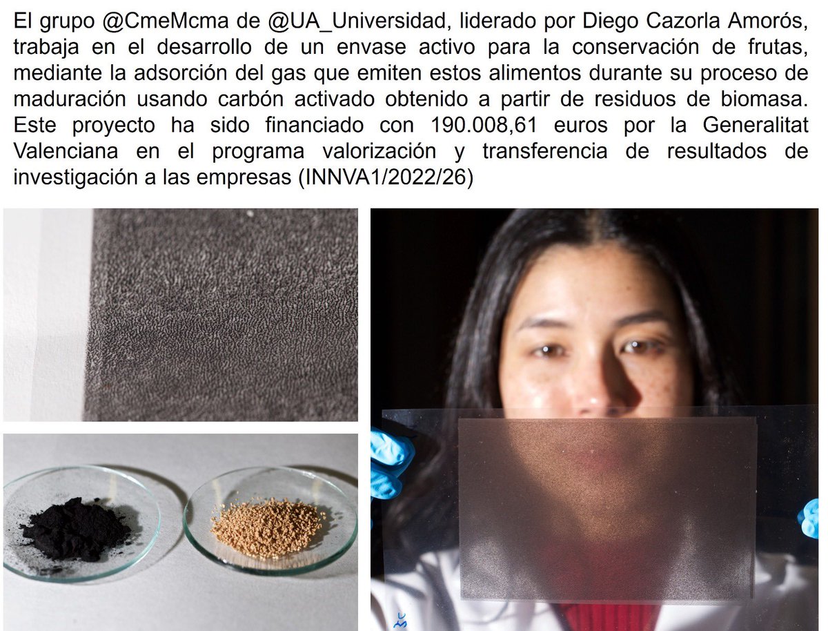 MCMA CME (@cmemcma) on Twitter photo <a href="/CmeMcma/">MCMA CME</a> <a href="/UA_Universidad/">Universidad de Alicante UA</a> <a href="/Ciencias_UA/">CienciasUA</a> <a href="/IUMAUA/">IUMA</a>
#valorización #Transferencia #Empresas #ComunidadValenciana
#Investigaciónaplicada <a href="/CmeMcma/">MCMA CME</a> <a href="/UA_Universidad/">Universidad de Alicante UA</a> <a href="/Ciencias_UA/">CienciasUA</a> <a href="/IUMAUA/">IUMA</a>
#valorización #Transferencia #Empresas #ComunidadValenciana
#Investigaciónaplicada
