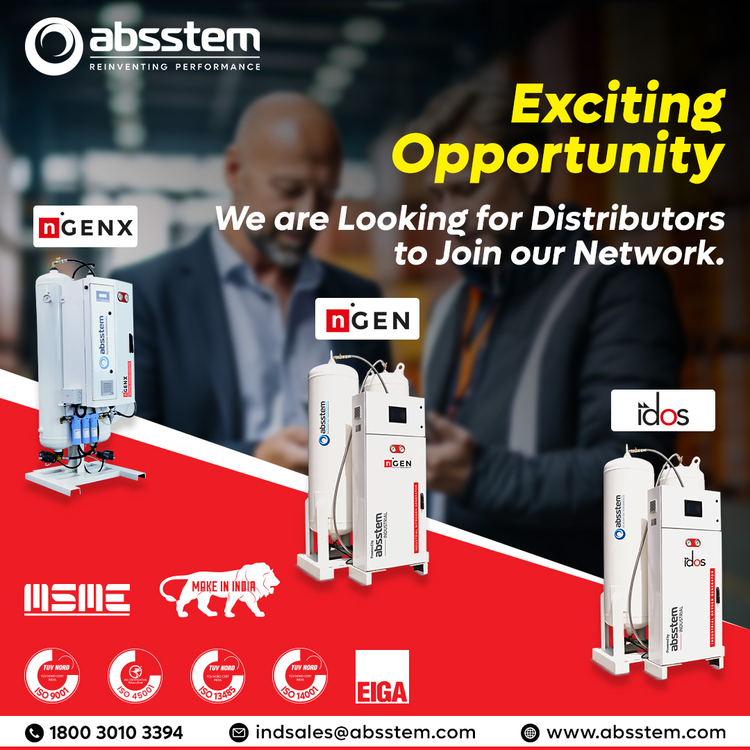 absstem's tweet image. Join our network of distributors and be part of the innovative #PSAoxygen and #nitrogengenerator industry. Elevate your business with cutting-edge technology and exceptional support.

We are Absstem. 
Visit: absstem.com

#Absstem #Absstemtechnologies