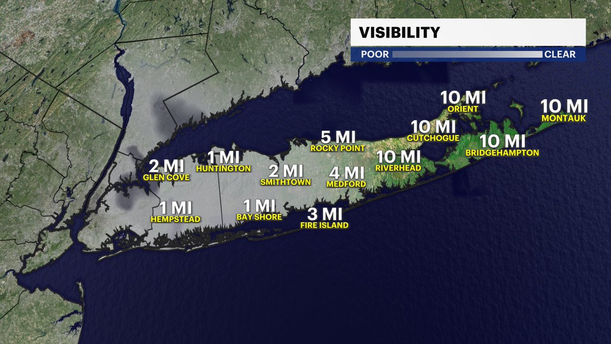 HildaEstevezWX's tweet photo. ⚠️ PATCHY DENSE FOG
Be mindful of commute this morning as dense fog is expected to last through 9AM on #LongIsland, #TheBronx, #Brooklyn, #Queens and #Conecticut. #News12