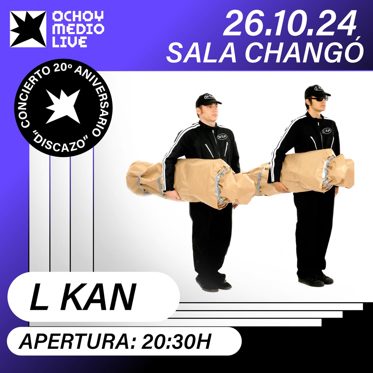 Esto había que celebrarlo!! 🎉✨

Discazo de <a href="/lkan/">lkan</a> cumple 20 años y lo celebrarán con un concierto muy especial el 26 de octubre en Changó! Interpretarán el álbum al completo junto con otros himnos!

🎫 Entradas ya a la venta: bit.ly/tw-lkan

#OchoymedioLive