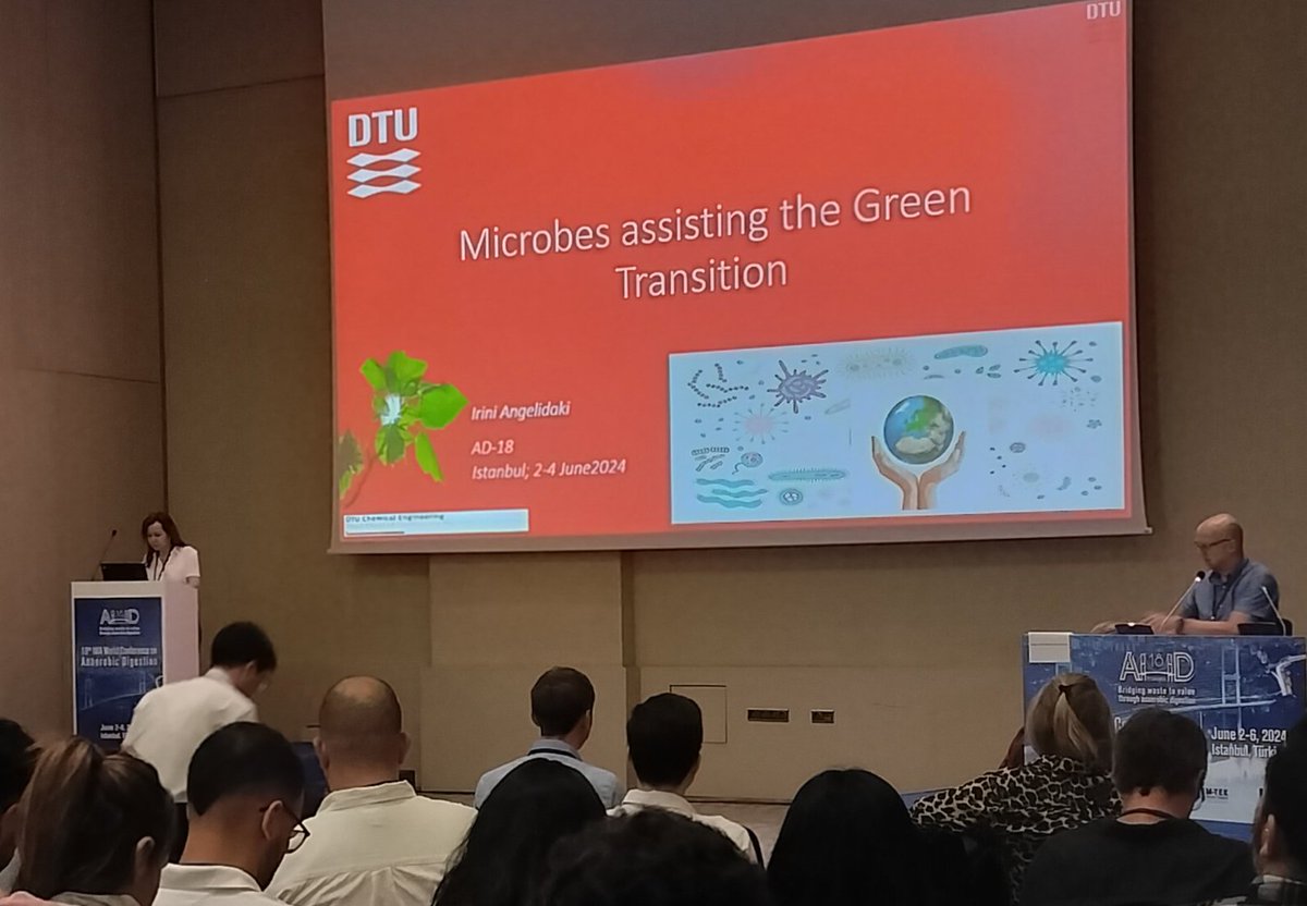 Starting this afternoon session on Advanced technologies for enhancing #biogas production ⛽🦠 at the #AD18 with the keynote of <a href="/Irini/">Irina</a> Angelidaki 🌱