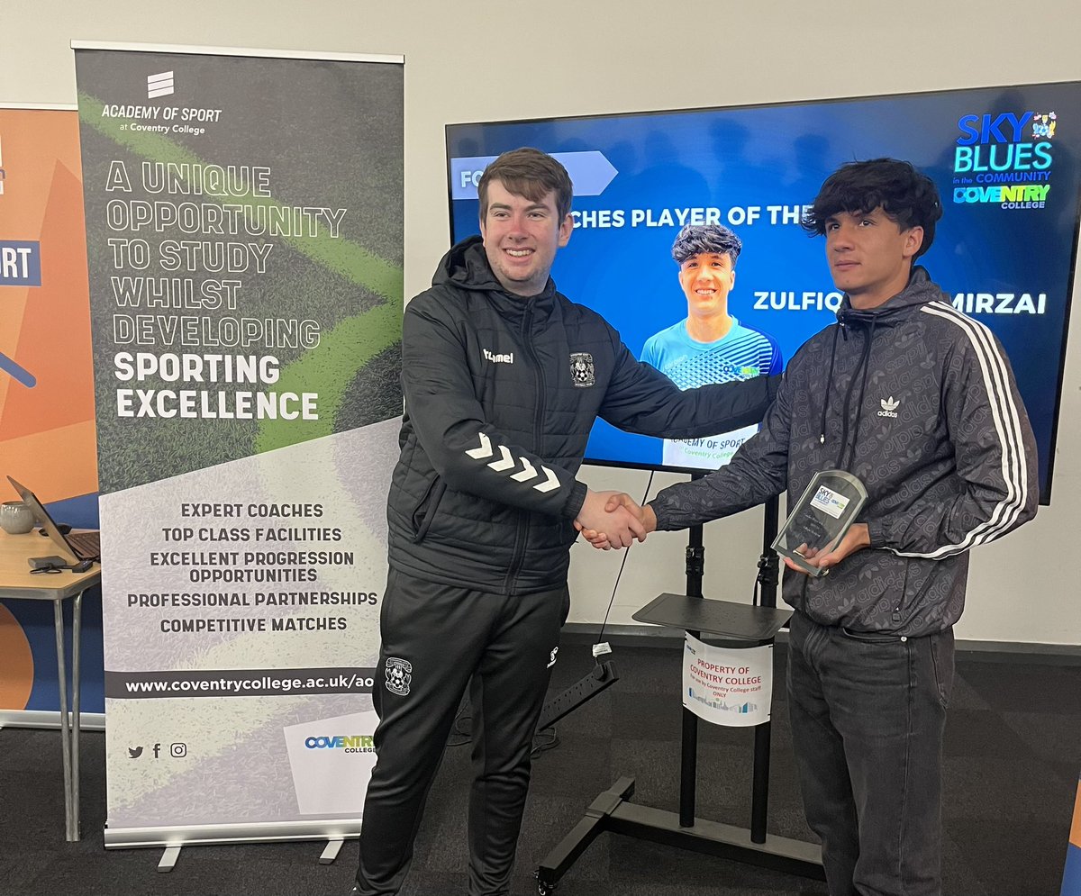Football Development | Coventry College Sport Awards Presentation 📚⚽️

We’ve been incredibly proud this season to be partnered with <a href="/coventrycollege/">Coventry College</a> to provide a football education programme, for young footballers looking to develop &amp; play, whilst studying in further education