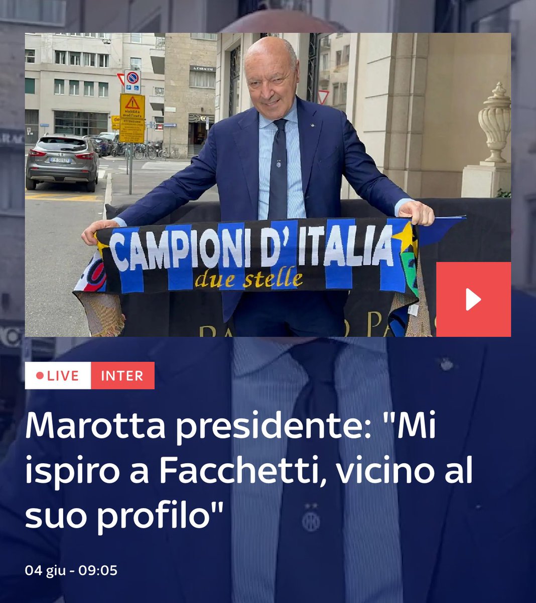 Esaurite in poche ore tutte le scorte di cellulari a Milano per seguire l’esempio di #Facchetti e #AIA
Grande #Marotta