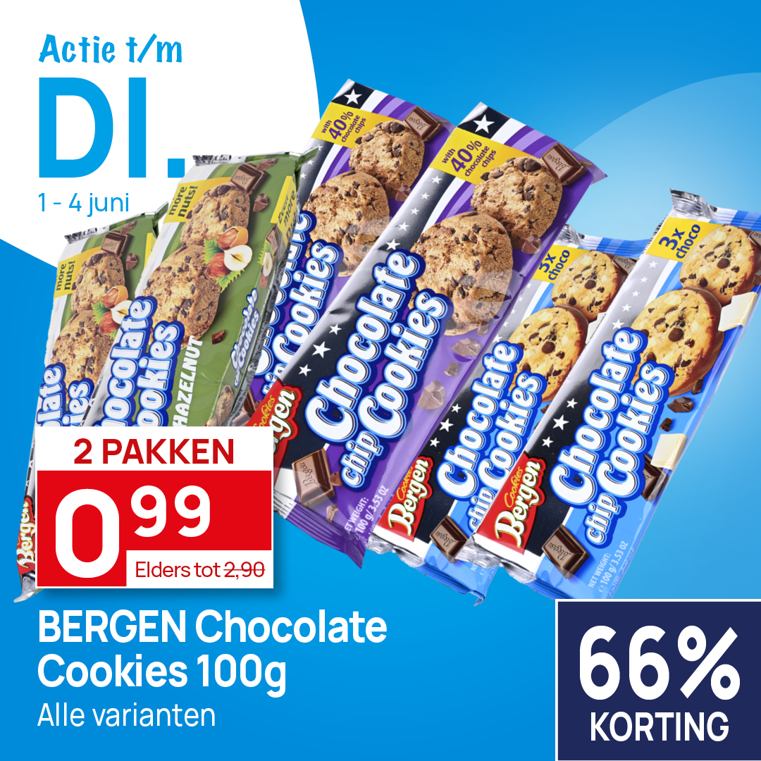 Butlonnl's tweet photo. 💥 Dagknallers! 💥 Alleen vandaag nog Bergen Chocolate Cookies in diverse varianten, 2 pakken voor slechts 0,99! 🍪✨ En vanaf vandaag: 55 Croissant Royal met vulling voor maar 4,99! 🥐 Mis deze heerlijke deals niet en profiteer nu! 🛒🔥 #sale #butlon #actie https://t.co/tyX2wUxl39