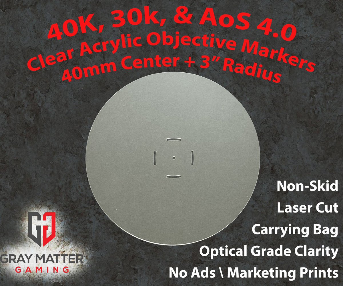 GrayMatterMats's tweet photo. 🚨🚨GIVEAWAY TIME🚨🚨

To celebrate the newest edition of AoS we're giving away a free set of our 🎉 OBJECTIVE MARKERS🎉 every week until launch!

Winner chooses which design they want (set of 8)

Simply like and RT to be entered to win, open globally.

Winner selected Friday! https://t.co/cQGxRuLxzm