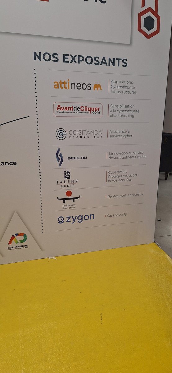 La semaine dernière, on était au #CyberShowParis ! 😎
Merci à :
- Ceux qui sont passés nous voir et ont assisté à notre Retex sur l'accompagnement client autour des #pentests
- <a href="/ADNormandie/">AD Normandie</a> et Campus Normandie Cyber pour l'orga
- Nos voisins du pavillon

#ToriiSecurity
