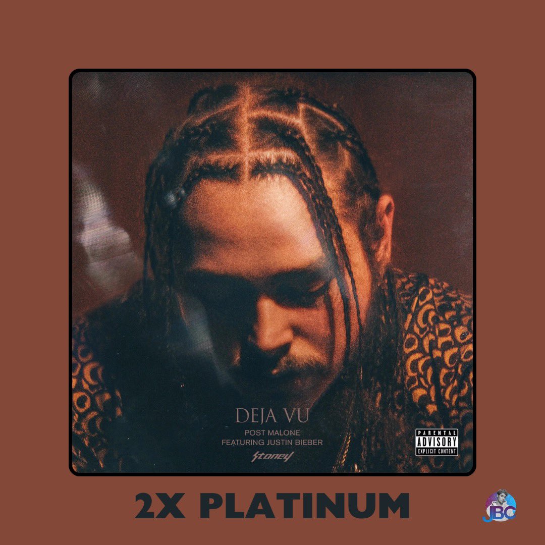 JBCrewdotcom's tweet photo. “Deja Vu” by Post Malone ft. Justin Bieber has been certified 2x Platinum in Australia by ARIA! https://t.co/12W67VN2Aw