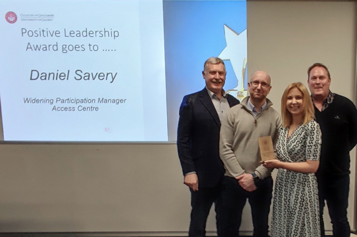 Huge well done to our amazing Access Centre colleagues Daniel, Jessica and Cathal on winning Dean of Students Staff Awards for positive leadership, student support and team player recently! 👏

#StaffAwards #Winners #UniversityofGalway #AccessCentre #Access #DeanofStudents