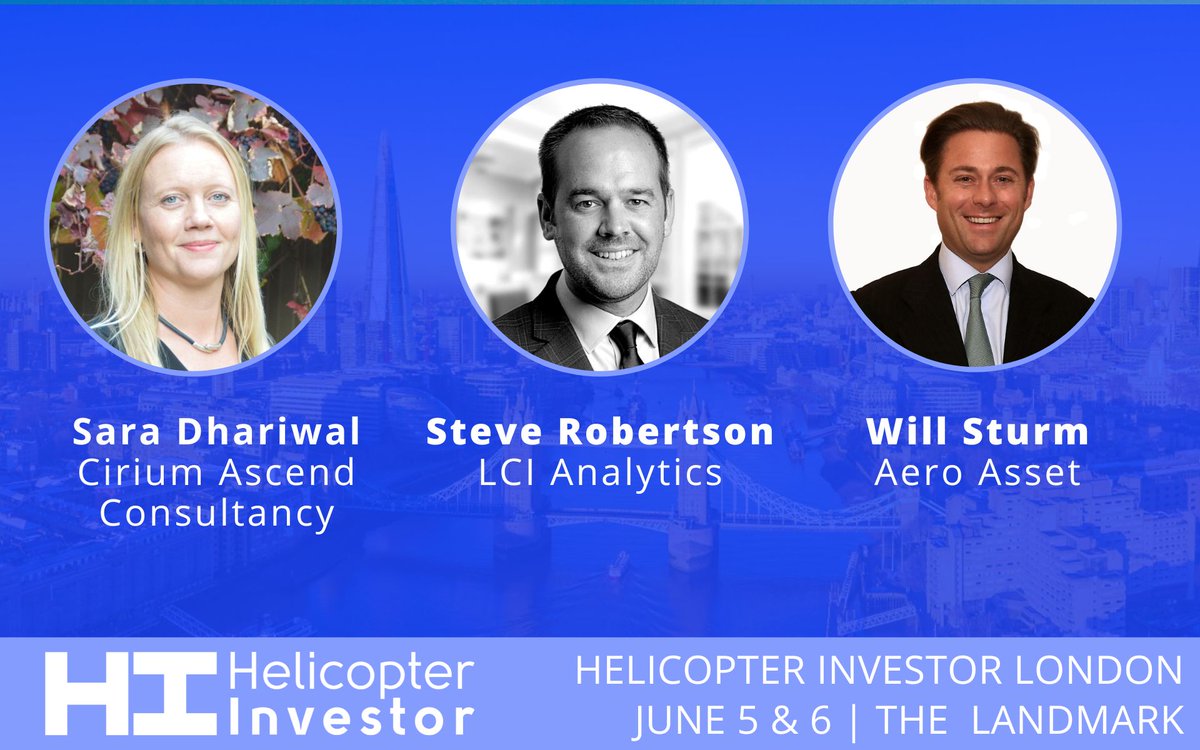 Join us at Helicopter Investor London tomorrow, where MD Steve Robertson will take part on a panel to discuss the current state of the market.

Steve will present data from LCIA, revealing trends and providing valuable insights on the sector.

Book now: lnkd.in/eXFdiBti