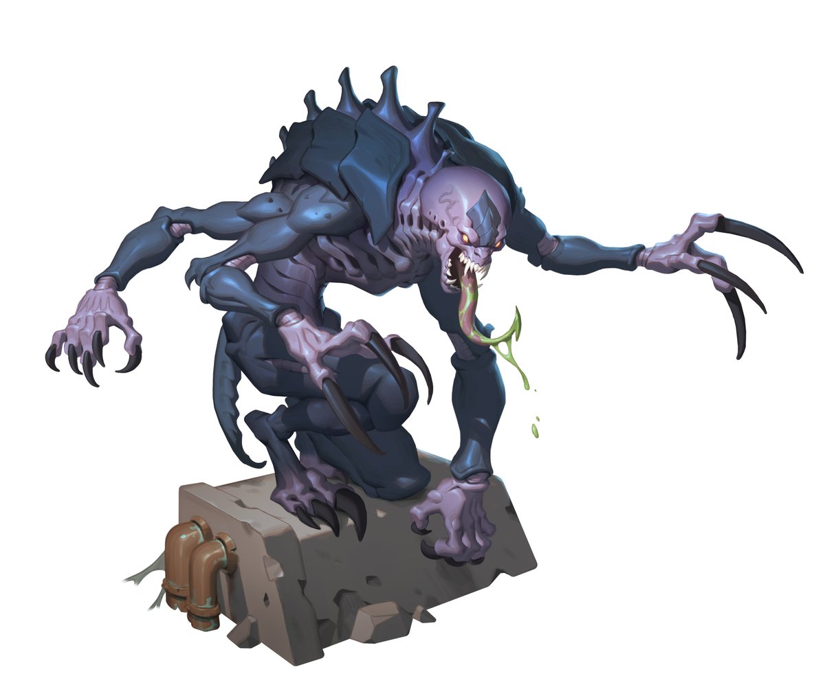 Continuing with my streak of GW fanarts - today an old-school Genestealer. First time I saw one of these was in the old Space hulk box (from 1996 I think?). Still love the design