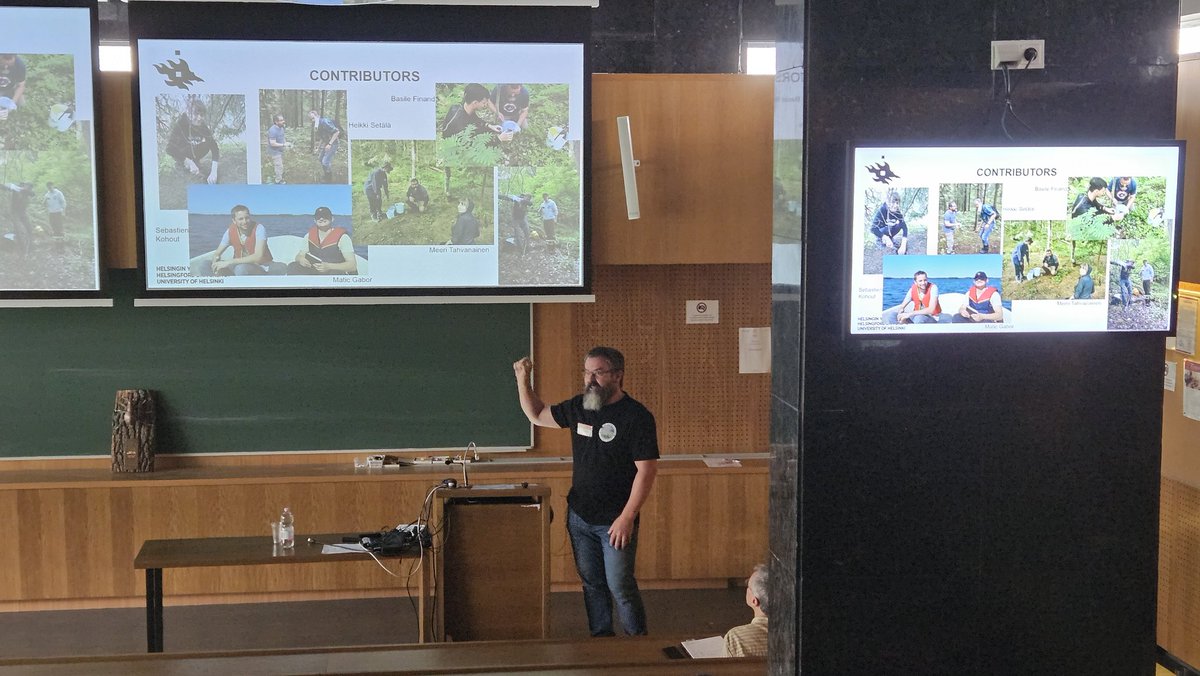 Inside-out; how habitat quality and the matrix affect carabids.
Outstanding presentation by Johan Kotze.
<a href="/21stECM/">21st European Carabidologists' Meeting</a> <a href="/JohanKotzeHY/">Johan Kotze</a>