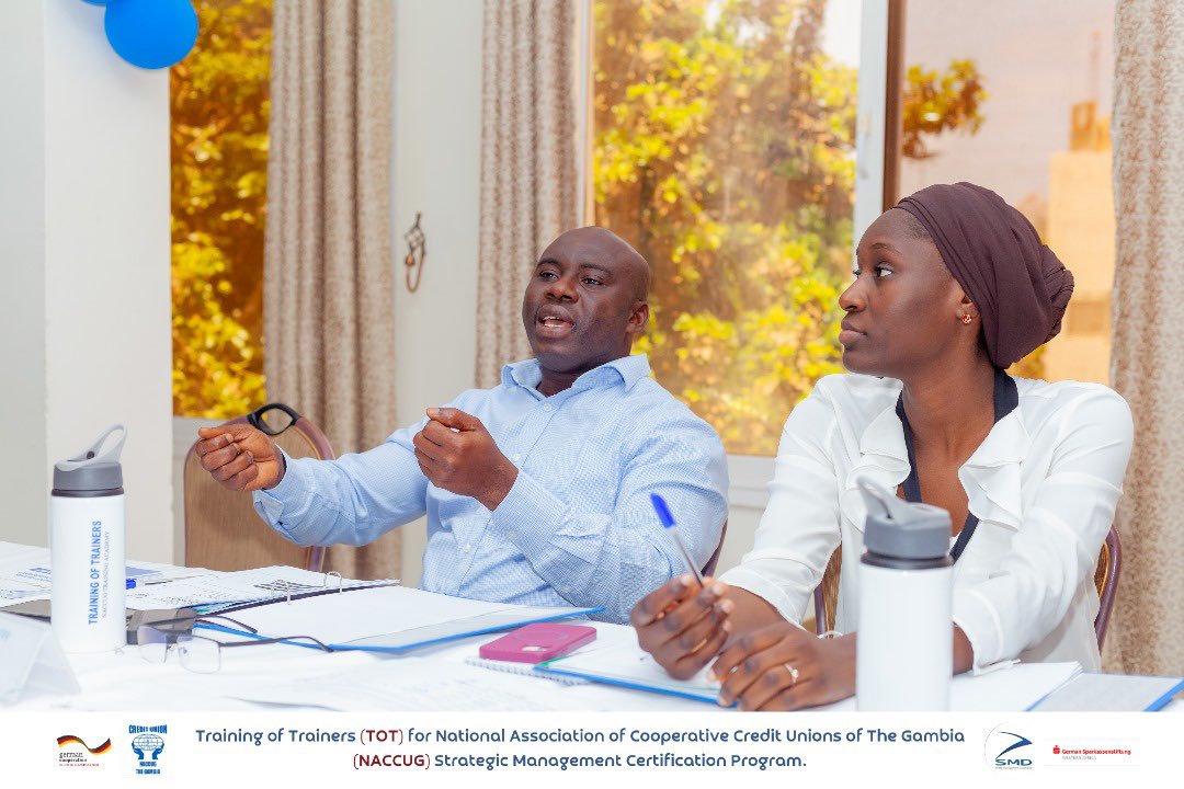 PolicySmd's tweet photo. 🚀 We’re excited to lead a 5-day Training of Trainers on Strategic Management for Credit Unions in The Gambia! 🌍 Proudly contracted by German Sparkassenstiftung Western Africa and NACCUG.
#SMDImpact https://t.co/loGfqrB9ca