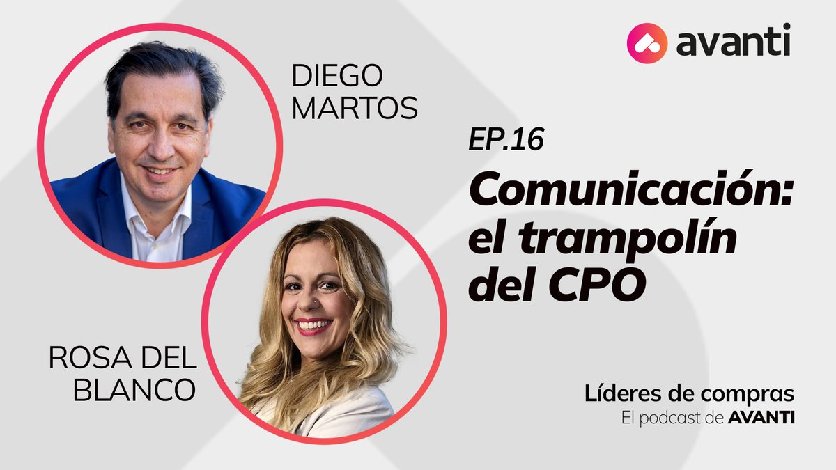 📢 ¡Episodio 16 de nuestro #podcast #LíderesdeCompras ya disponible!

Conversamos con los agitadores <a href="/rdelblanco/">Rosa del Blanco</a> y <a href="/DrMartos/">Diego Martos</a> sobre comunicación aplicada a #Compras, con trucos y claves para empoderarse y comunicar de forma eficaz.

Disponible aquí: avanti-lean.com/podcast/comuni…