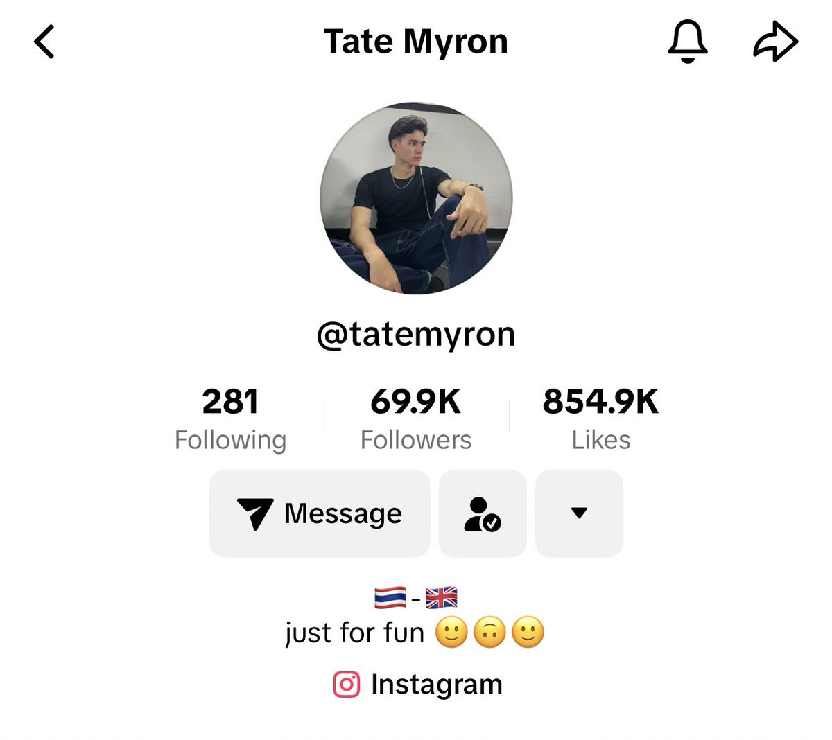 TATEMYRON_FC's tweet photo. @24hourswithtxey แอบขายด้วยคนได้มั้ยย 🫣 เทศน์ ไมรอน ลูกครึ่งไทย-บริติช อายุ 21 ปี เรียน balac cu มีละคร #ใจพิสุทธิ์ ที่กำลังออนแอร์ มีIG มีX และมีTiktokลอนดอนบอย หล่อขี้เล่นตลกเป็นกันเอง รู้จักแล้วไม่มีผิดหวังแน่นอน 🫶🏻🥰 ติดตามบัญชีส่วนตัวน้องได้ตามนี้เลยค่า👇🏻 #เทศน์ไมรอน #tatemyron https://t.co/kpCHfbC1xX