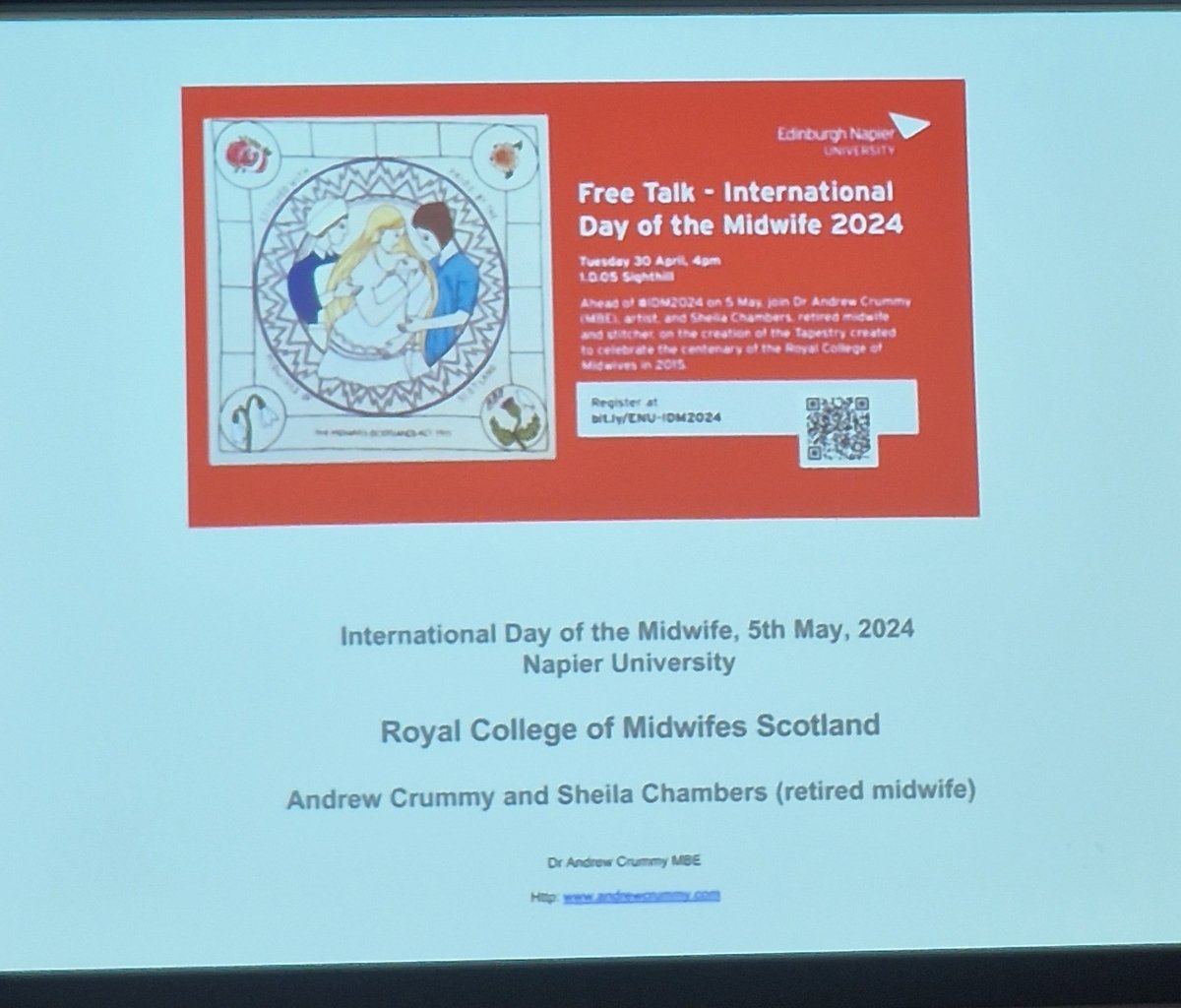 ofallpositions's tweet photo. Delighted to be back in @EdinburghNapier today to hear about #thegreattapestryofscotland and the #midwiferytapestrypanel @AndrewCrummy as well as supporting with the #NIPE module #smmdp @NESnmahp https://t.co/lCq0QwaNLp