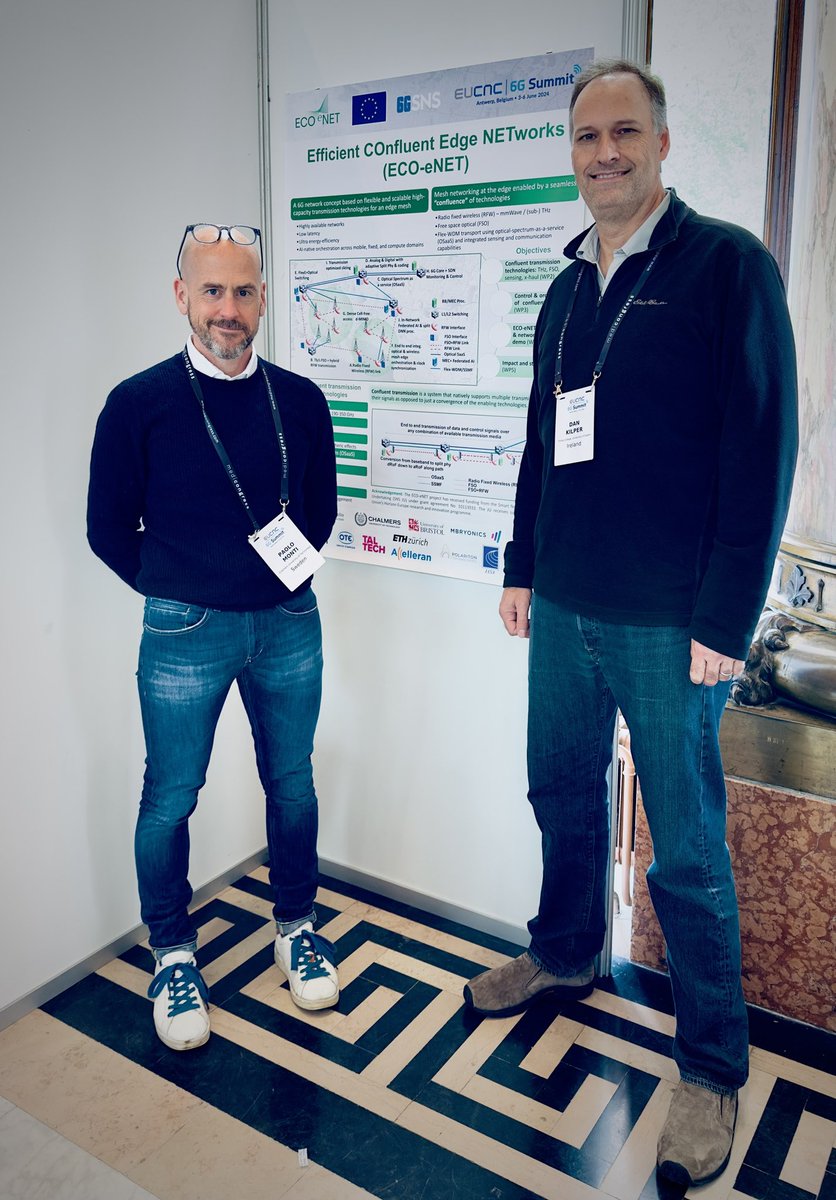 We are presenting a poster on the ECO-eNET project at the <a href="/EuCNC/">2026 EuCNC & 6G Summit</a>! Proud to share our progress in advancing 
hashtag
#6G and networking technologies. If you’re attending, stop by Booth 71. <a href="/DanKilper/">Dan Kilper</a> <a href="/PaolMonti/">Paolo Monti</a> <a href="/HorizonEU/">Horizon Europe 🇪🇺</a>